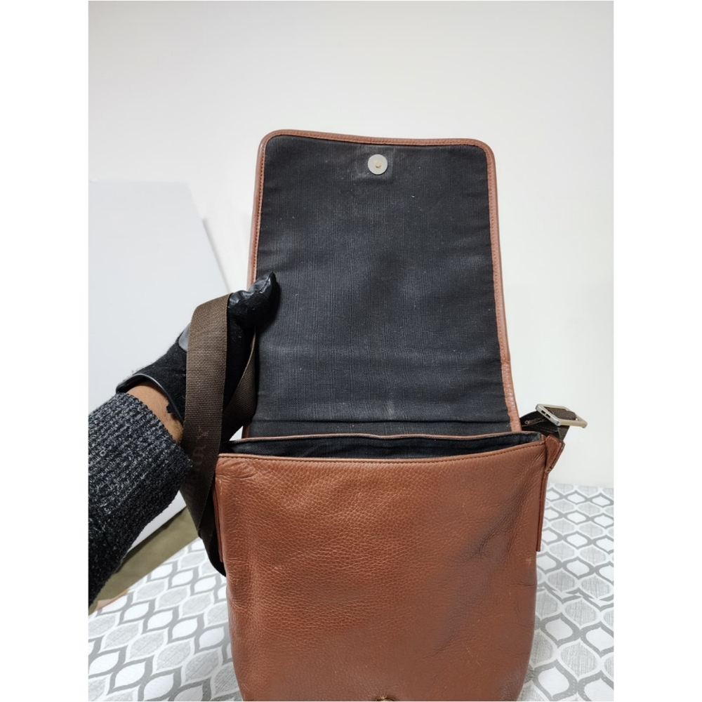 Burberry Vintage Haymarket Check Pebbled Messenger Bag Brown/Beige - Picture 11 of 15